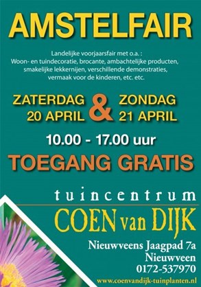 Flyer aankomende fair Wilma’s Wereld Amstelfair