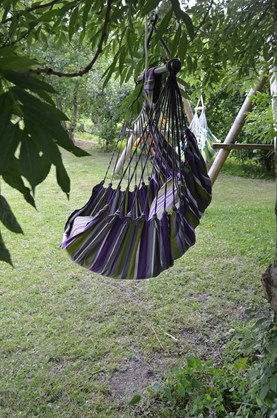 Hangstoel in een boom Lazy rezt groen paars
