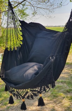 Hangstoel Xl franje met 2 slopen