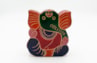 Leren Ganesha spaarpot, gekleurd