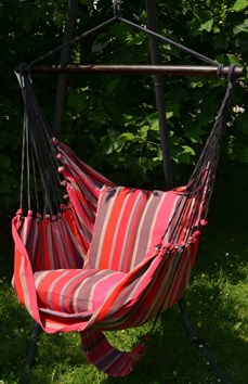 Hangstoel Extra Large lava met hoezen