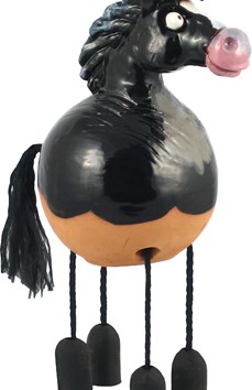 Tuinbol paard zwart