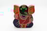 Leren Ganesha spaarpot, gekleurd