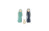 Aardewerk kerstgroep, turquoise grijs wit